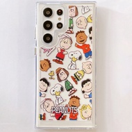 เคส Samsung S24 Ultra S23Ultra A52 S22Ultra A53 5G แข็งกันแรงกระแทกอะคริลิคใสเคสใส่โทรศัพท์ S21 NO-OPy น่ารัก S21Plus มาก