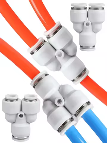 5pcs PYG PY Pneumatic Air Hose Pipe Tube Quick Fitting fittings Connector Y shape 3 Way Type Divider