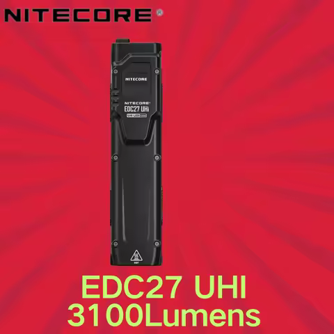NITECORE EDC27 UHI Recharageble Ultra Slim High-Performance EDC Flashlight 3100Lumens Dual-Stage Ope