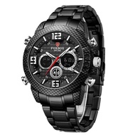 ⌚2023แบรนด์ LIGE Foxbox คาร์บอนไฟเบอร์นาฬิกากีฬาผู้ชายหรูหราสุดยอดนาฬิกาข้อมือควอตซ์สำหรับผู้ชายนาฬิกาดิจิตอลกันน้ำทหาร