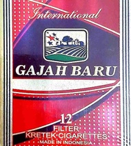 Rokok Gajah Baru International (Internasional) 1 Press Isi 10 Pak, 1 Pak Isi 12 Batang