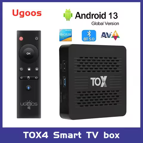 Ugoos TOX4 Smart TV box RK3528 Android 13 4GB 32GB BT5.0 AV1 1000M LAN 2.4G 5.8G Dual Wifi 4K Multim