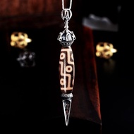 Retro Pendant Empty Holder Vajra Inlaid Barrel Beads Dzi Beads Magic Pestle Pendant Holder Super Ele