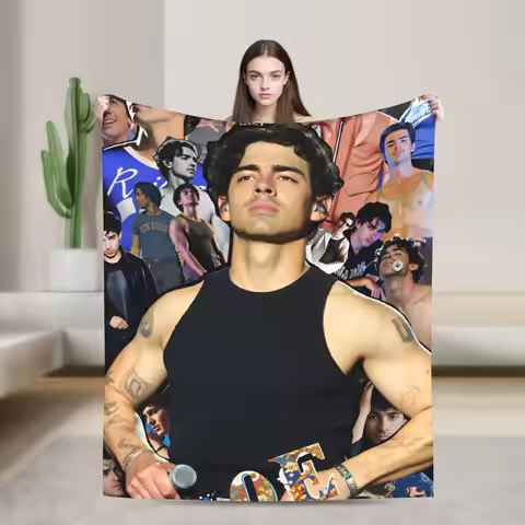 Joe Jonas Plush Blanket Boy Girl J-Jonas Brothers Flannel Throw Blanket For Couch Chair Sofa Bed Sof