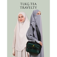 Butterfly Abaya + Khimar Lite / Khimar Niqab Set for Umrah & Hajj | TRAVELTY X Telekung Tea