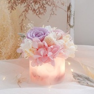 紫丁香限定永生玫瑰花LED燈/夜燈 (暖白光中版) 居家擺設 保鮮花