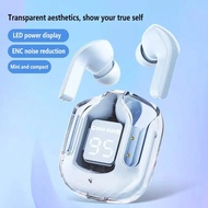 TWS Wireless Earphones Transparent Bluetooth Headset ENC Sports Headphones LED Power Digital Display