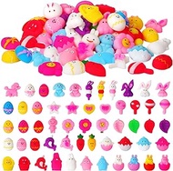 200 Pcs Easter Mochi Squishy Kawaii Squishies Easter Squishy Mochi Toys Stress Relief Toys Easter Basket Stuffers Easter Eggs Fillers Gifts Party Stuffers Toys for Easter Party Supplies