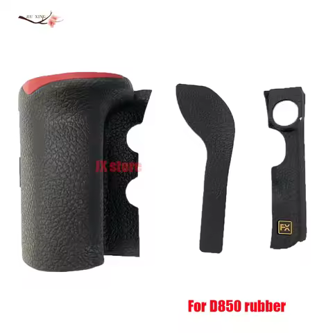 New Original For Nikon D850 Body Rubber A Set of 3PCS Grip+left side FX +thumb rubber cover repair p