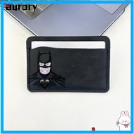 AURORY Batman ID Card Holder, Cartoon Hollow Out Driver License Cover, Funny PU Leather Waterproof M
