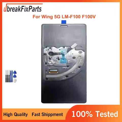 For Wing 5G LM-F100 F100V LCD Display With Frame 6.8'' For Wing 5G LMF100N Touch Screen Digitizer As