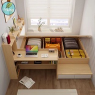 FYking Bed Frame Space-saving Tatami Bed Frame With Storage And Desk Storage Bed 榻榻米