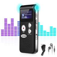 32GB Voice Recorder with Playback - ZIPCIDE Digital Voice Activated Recorder - Portable Tape Recorde