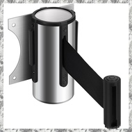 (DKCZ) Crowd Control Retractable Belt Barrier - 10Ft Wall Mounted Safety Barrier Belt Queue Line Div