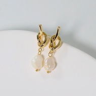 Retro Style Earrings, Ladies Earrings, Pearl Knotted Earrings