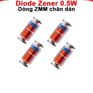 [Cheap Combo] (20 pieces) Zener Diode ZMM2V4, ZZMM3V9, MM5V6, ZMM7V5... SMD 0.5W pin