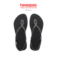 HAVAIANAS รองเท้าแตะ Luna Premium Sandals BLACK/DARK GREY 41461304057F_C3BKGY