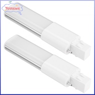 YVETTPH 2 Pack LED Bulb, G23/GX23 2-Pin LED Tube Light, Easy Installation 4W CRI 80+ AC 85-265V LED 