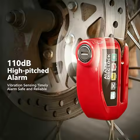 Motorcycle Alarm Wheel Disk Brake Lock with Keys Bicycle Alarm Disc Brake Electric Lock Anti Theft f