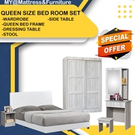 (KL&SELANGOR ONLY)QUEEN BED ROOM SET/4X6BED ROOM SET/ALMARI QUEEN/BET BILIK
