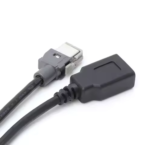 U90C car video socket CD player interface media plug radio cable music adapter USB port