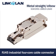 4Pin 4-Core Profinet Connector RJ45 FC  2x2 Industrial Ethernet Fast Connector Metal Compatibe With 
