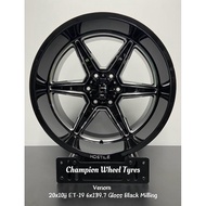 *SET*HOSTILE  Gloss Black Milling 117 20x10jj ET-19 6H139.7 Sport Rim for 4x4 with (4pcs)