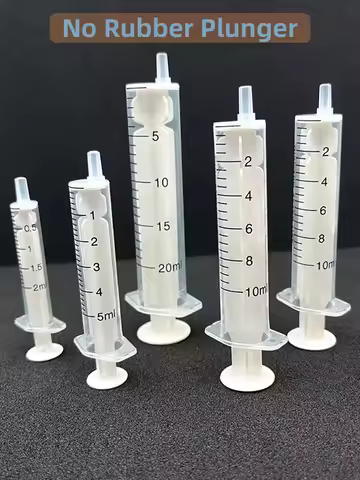 30PCS/100PCS 1ml 2ml 5ml 10ml No Rubber Plunger Syringe , HPLC Syringe Sampler,Plastic Without Rubbe