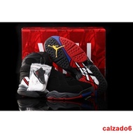 Good quality sneakers Jordan Jordans 8 Basketball Black Red White Retro style W717 IROF