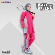 Setelan Olahraga Wanita Muslimah Kaos Maeva dan Celana Helena Rocella - Baju Setelan Kaos Olahraga M