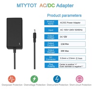 12 Volt 2.5A 2A DC Power Supply 12Volt 2500mA Power Supply 30W AC dapter 100-240V AC to DC 12V 2.5A