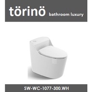 torino  WC 1077 One Piece - Siphonic - Water Closet 300mm 12 Inch S-Trap Toilet Bowl (Jamban)