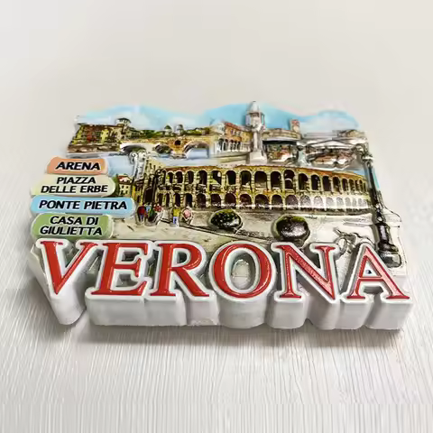 Verona Arena of Italy Round High-Quality Refrigerator Magnet3d3D Decorative Travel Souvenir Gift