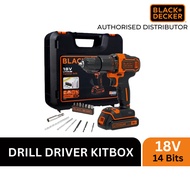 BLACK & DECKER 18V LITHIUM CORDLESS DRILL DRIVER IN KITBOX