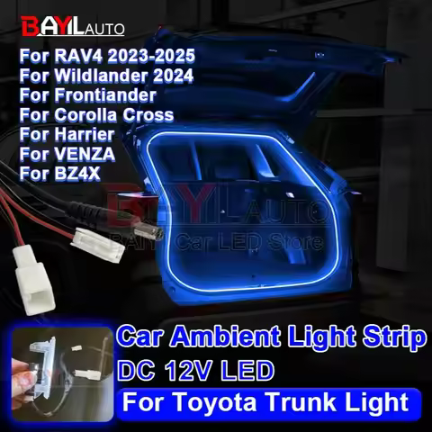 Flexible LED Ambient Light Strip With Dedicated Linker For Toyota Harrier VENZA BZ4X After Trunk Lig
