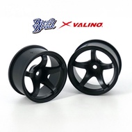 Overdose BB-RW-031 VALINO N560 Wheel 26mm Offset +7 4 pcs Black For 1/10 RC Drift