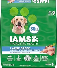 IAMS Adult High Protein Large Breed Dry Dog Food with Real Chicken, 30 lb. Bag