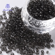1pound Glass Seed Beads Transparent Round Gray 8/0 3mm Hole: 1mm 10000 beads/pound