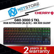 CHERRY G80‐3000 S TKL RGB KEYBOARD (BLACK) - MX RED SILENT - G80‐3831LWAEU‐2