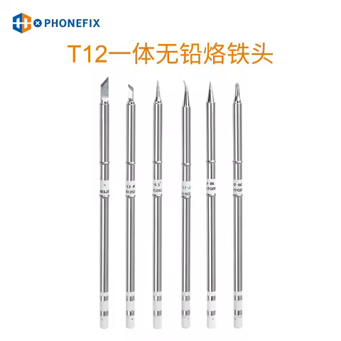 6pcs T12 Soldering Iron Tips T12-K KU BC2 BL ILS JL02 Replace Heater Welding Head For Hakko FX951 Un