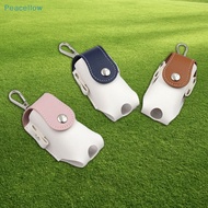 Peacellow Portable Golf Small Ball Bag PU Leather Mini Golf Ball Protection Bag Patchwork Model Ball Case Ball Bag SG