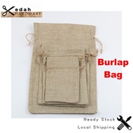 Burlap Hessian Drawstring Pouch Bag
