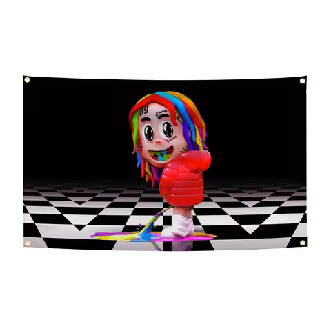 90X150cm 69 Tekashi 6 ix 9 ine Funny Music Flag Polyester Digital Printing Decoration Banner Tapestr