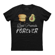 Best Friends Forever Avocado And Toast Mens Short Sleeve Cotton T-Shirt