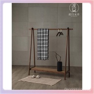 Clothes Hanger Dukou Woodwork Minimalist3YK Solid Wood Home Bedroom Black Walnut Wood Clothes Drying