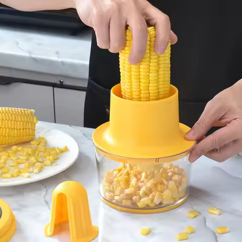 Corn Husker 4 In 1 Corn Sheller Corn Thresher Corn Husker Corn Cob Cutter Cooking Tool Grind Garlic 