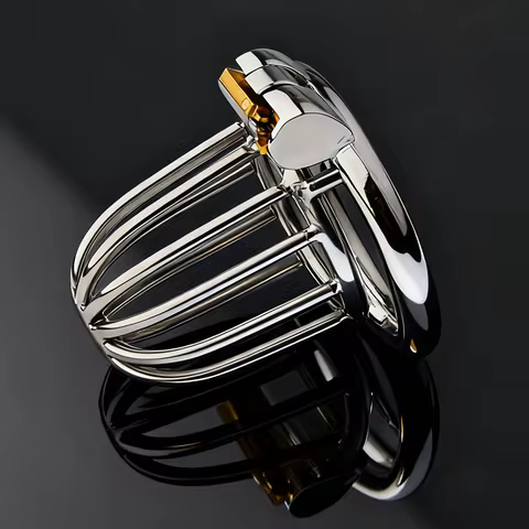 Metal Chastity Lock 304 Stainless Steel Adjustable Chastity Cage Wearable Adult Personal Device