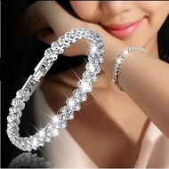 Luxurious Roman Crystal Bracelet Simple Diamond Full Diamond Bracelet 6513