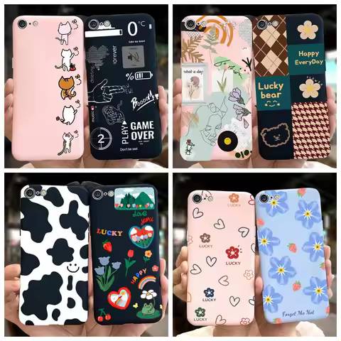 Cute Cartoon Phone Case For iPhone 6 6s Plus Candy Color Silicone Soft TPU Back Cover Bumper For iPh