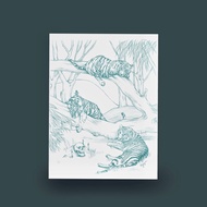 “Sacrifice” Tiger Artwork A5 Art Card Print